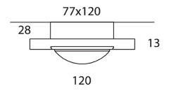 ONYXX.LED – BASE 3 – Deckenleuchte - Strichzeichnung mit Bemaßung
