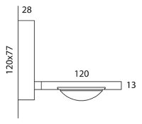 ONYXX.LED – DUAL 4 – Wandleuchte - Strichzeichnung mit Bemaßung