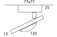 ONYXX.LED – MOVE 3 – Deckenleuchte - Strichzeichnung mit Bemaßung